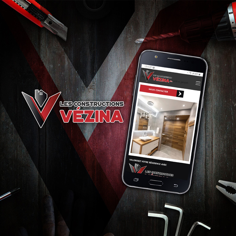 Réalisation du site web de Construction Vézina